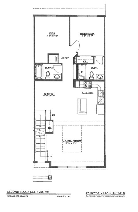 Floor plan for 2 beds, 2 baths